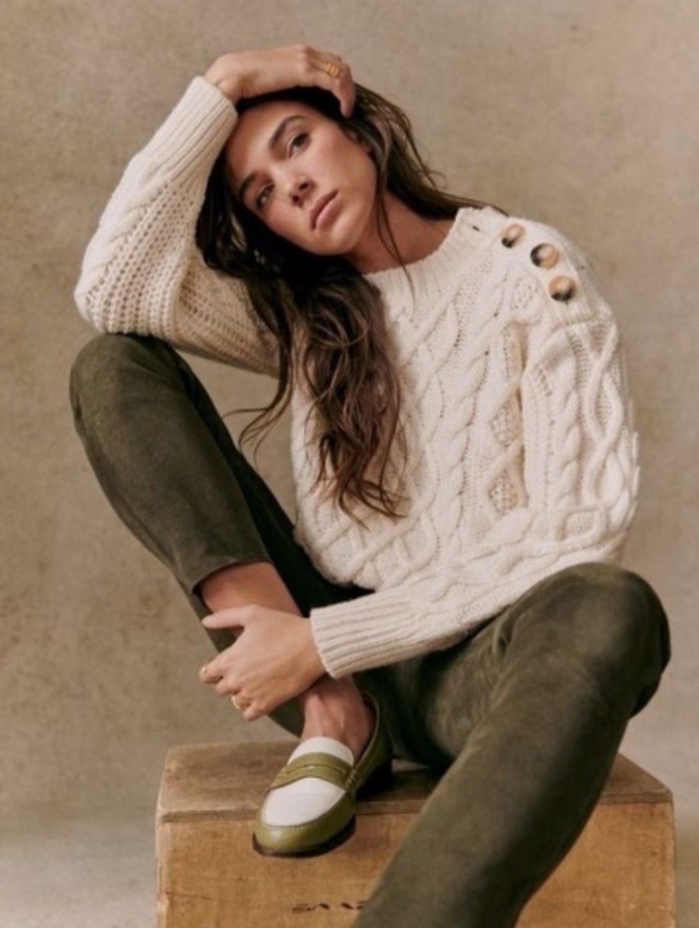 Sezane James Jumper Ecru - Size XS